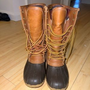 L.L. Bean Waterproof Leather Tan Boots Size 8